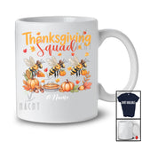 Personalized Thanksgiving Squad; Lovely Custom Name Fall Three Pilgrim Bees; Insect Animal T-Shirt