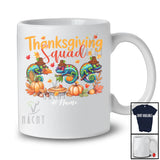Personalized Thanksgiving Squad; Lovely Custom Name Fall Three Pilgrim Chameleons; Insect Animal T-Shirt