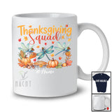 Personalized Thanksgiving Squad; Lovely Custom Name Fall Three Pilgrim Dragonflies; Insect Animal T-Shirt