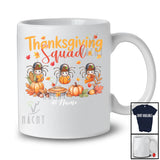 Personalized Thanksgiving Squad; Lovely Custom Name Fall Three Pilgrim Spiders; Insect Animal T-Shirt