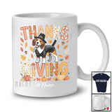 Personalized Thanksgiving; Lovely Plaid Custom Name Pilgrim Beagle Owner; Fall Leaf Family T-Shirt