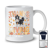 Personalized Thanksgiving; Lovely Plaid Custom Name Pilgrim Border Collie Owner; Fall Leaf Family T-Shirt