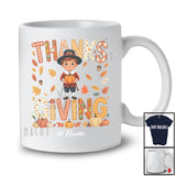 Personalized Thanksgiving; Lovely Plaid Custom Name Pilgrim Boy Lover; Fall Leaf Family T-Shirt