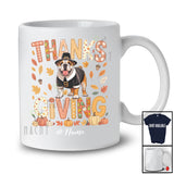 Personalized Thanksgiving; Lovely Plaid Custom Name Pilgrim Bulldog Owner; Fall Leaf Family T-Shirt
