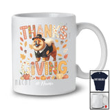 Personalized Thanksgiving; Lovely Plaid Custom Name Pilgrim Chow Chow Owner; Fall Leaf Family T-Shirt