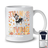 Personalized Thanksgiving; Lovely Plaid Custom Name Pilgrim Dalmatian Owner; Fall Leaf Family T-Shirt