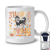 Personalized Thanksgiving; Lovely Plaid Custom Name Pilgrim Husky Owner; Fall Leaf Family T-Shirt