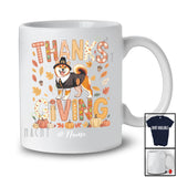 Personalized Thanksgiving; Lovely Plaid Custom Name Pilgrim Shiba Inu Owner; Fall Leaf Family T-Shirt