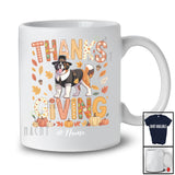 Personalized Thanksgiving; Lovely Plaid Custom Name Pilgrim St. Bernard Owner; Fall Leaf Family T-Shirt