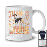 Personalized Thanksgiving; Lovely Plaid Custom Name Pilgrim Whippet Owner; Fall Leaf Family T-Shirt