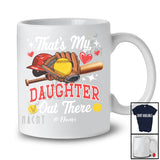 Personalized That's My Daughter Out There; Joyful Mother's Day Heart Custom Name Softball Player T-Shirt