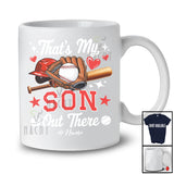 Personalized That's My Son Out There; Joyful Mother's Day Heart Custom Name Son Baseball Player T-Shirt