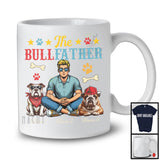 Personalized The BullFather, Lovely Father's Day Vintage Custom Name Bulldog Owner, Family T-Shirt