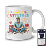 Personalized The CatFather, Lovely Father's Day Custom Name Scottish Fold Cat, Vintage Family T-Shirt