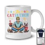Personalized The CatFather, Lovely Father's Day Custom Name Siamese Cat, Vintage Family T-Shirt