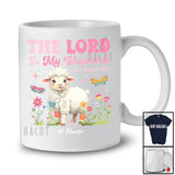 Personalized The Lord Is My Shepherd; Lovely Easter Custom Name Lamb; Butterfly Flowers T-Shirt