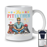 Personalized The PitFather, Lovely Father's Day Vintage Custom Name Pit Bull Owner, Family T-Shirt
