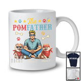 Personalized The PomFather, Lovely Father's Day Vintage Custom Name Pomeranian Owner, Family T-Shirt