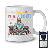 Personalized The PugFather, Lovely Father's Day Vintage Custom Name Pug Owner, Family T-Shirt