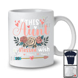 Personalized This Aunt Blessed With Custom Name, Adorable Mother's Day Flowers, Family T-Shirt