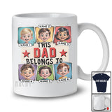 Personalized This Dad Belongs To Children; Amusing Father's Day Custom Name Family Group T-Shirt