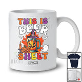 Personalized This Is Beer Sheet; Scary Halloween Custom Name Witch Beer Drinking Groovy T-Shirt