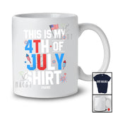 Personalized This Is My 4th Of July Shirt; Joyful Fireworks US Flag; Custom Name Patriotic Family T-Shirt