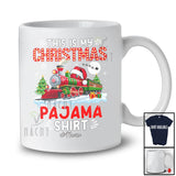 Personalized This Is My Christmas Pajama Shirt; Amusing Custom Name Santa Train Driver T-Shirt
