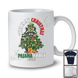 Personalized This Is My Christmas Pajama Shirt; Humorous Raccoon X-mas Cosplay; Family T-Shirt