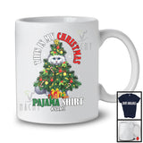 Personalized This Is My Christmas Pajama Shirt; Humorous Turkish Angora Cat X-mas Cosplay T-Shirt