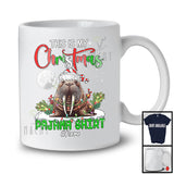 Personalized This Is My Christmas Pajama Shirt; Merry X-mas Elf Walrus; Custom Name Sea Animal T-Shirt