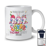 Personalized This Is My Easter Pajama Shirt; Lovely Custom Name Unicorn Eggs Bunnies; Family T-Shirt