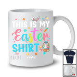 Personalized This Is My Easter Shirt; Joyful Bunny Eggs Hunting; Custom Name Family T-Shirt