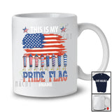 Personalized This Is My Pride Flag; Proud 4th Of July US Flag Firecrackers; Custom Name Patriotic T-Shirt