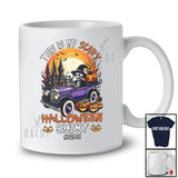 Personalized This Is My Scary Halloween Shirt; Creepy Custom Name Skeleton On Car Driver T-Shirt
