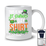 Personalized This Is My St. Patrick's Day Shirt; Joyful Shamrocks Leprechaun; Custom Name Family T-Shirt