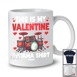 Personalized This Is My Valentine Pajama Shirt; Lovely Hearts Custom Name Drum Player T-Shirt