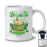 Personalized This Little Leprechaun Is 10; Joyful 10th Birthday Cake St. Patrick's Day Custom Name Family T-Shirt
