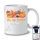 Personalized This The Season; Joyful Thanksgiving Coffee Pumpkin; Custom Name Football Player T-Shirt