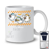 Personalized Three Boo Ghost Playing Football; Joyful Halloween Custom Name Football Sport Player T-Shirt