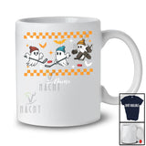 Personalized Three Boo Ghost Playing Hockey; Joyful Halloween Custom Name Hockey Sport Player T-Shirt