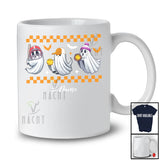 Personalized Three Boo Ghost Playing Softball; Joyful Halloween Custom Name Softball Sport Player T-Shirt