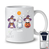 Personalized Three Boo Ghost Pumpkin Sheep; Adorable Halloween Farm; Custom Name Farmer T-Shirt