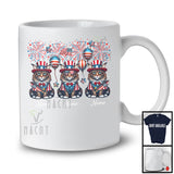 Personalized Three Custom Name Maine Coon Cat, Amazing 4th Of July Fireworks, Patriotic T-Shirt
