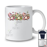 Personalized Three Dabbing Cat With Egg Basket; Amazing Easter Cat Bunny; Egg Hunt Group T-Shirt