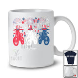 Personalized Three Dirt Bike Fireworks; Joyful 4th Of July Custom Name Dirt Bike Riding; Family T-Shirt