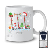 Personalized Three Elf Santa Reindeer Hockey; Fantastic Christmas Custom Name Hockey Player T-Shirt