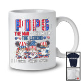 Personalized Three Gnomes Custom Name Pops Myth Legend, Proud 4th Of July Patriotic, Family T-Shirt