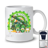 Personalized Three Gnomes With Crane Truck; Happy St. Patrick's Day Rainbow; Custom Name Family T-Shirt
