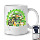 Personalized Three Gnomes With Dirt Bike; Happy St. Patrick's Day Rainbow; Custom Name Family T-Shirt